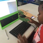 Kid coding web page with HTML & CSS 