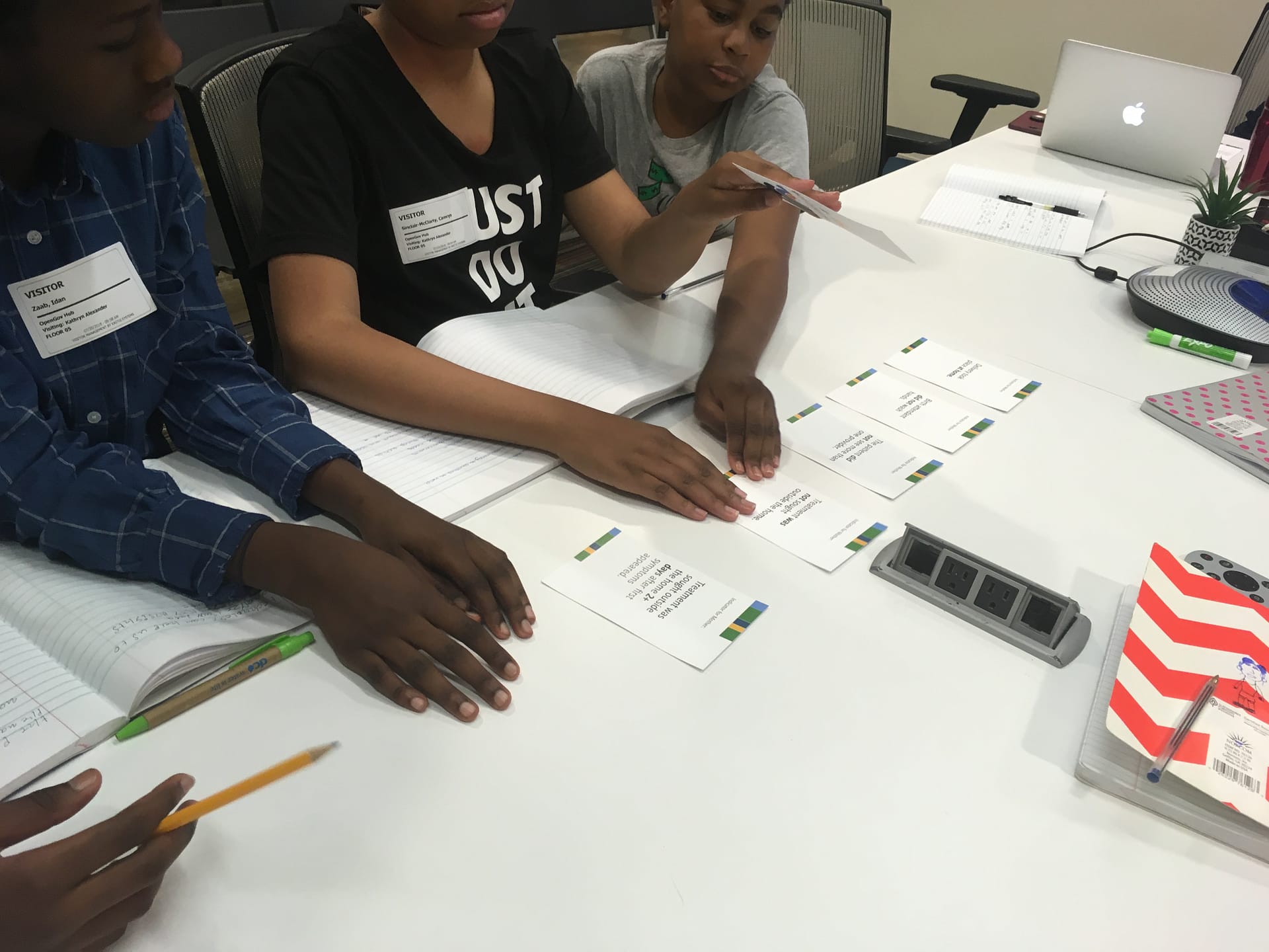 Kids reviewing causes of potential contributors to the maternal mortality rate in Ghana